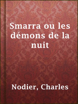 cover image of Smarra ou les démons de la nuit